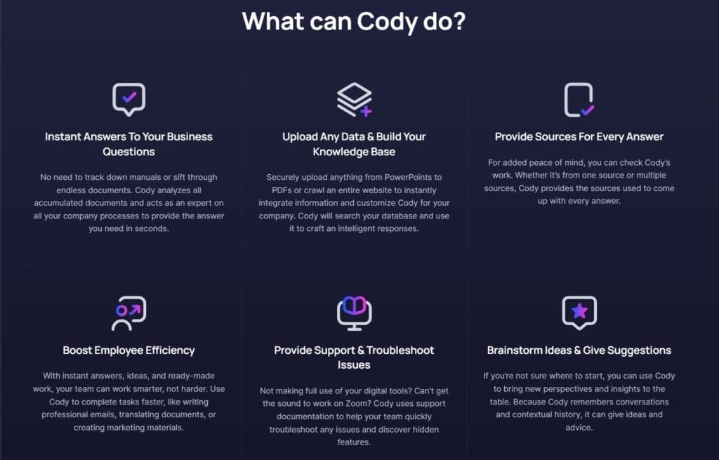 Cody Features

